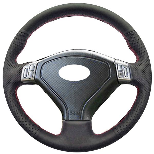 

genuine leather diy car steering wheel cover for for forester 2004-2006 outback 2004 2005 legacy 2004-2006