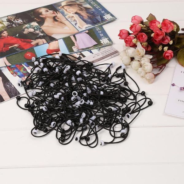 

100pcs rope women girls high elastic hair band headbands accessory beads black red blue yellow pink purple, Slivery;white