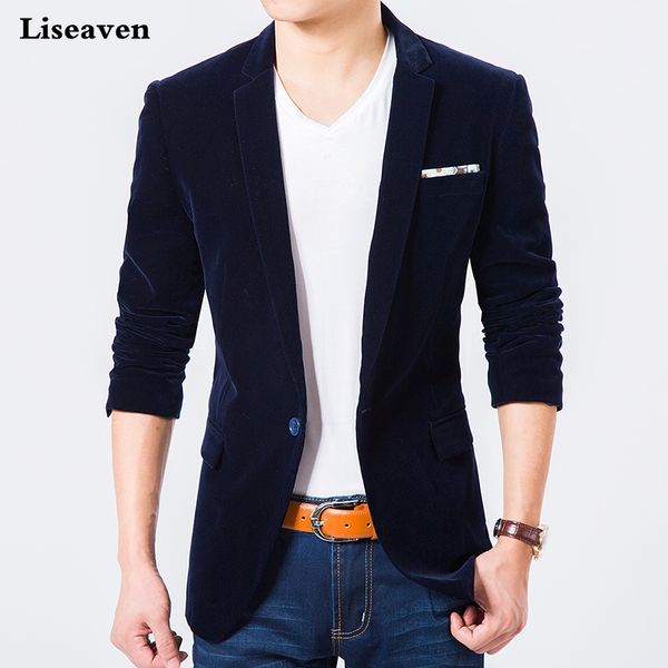 

liseaven blazers men's jacket casual blazer plus size m-7xl autumn winter coat men's clothing, White;black