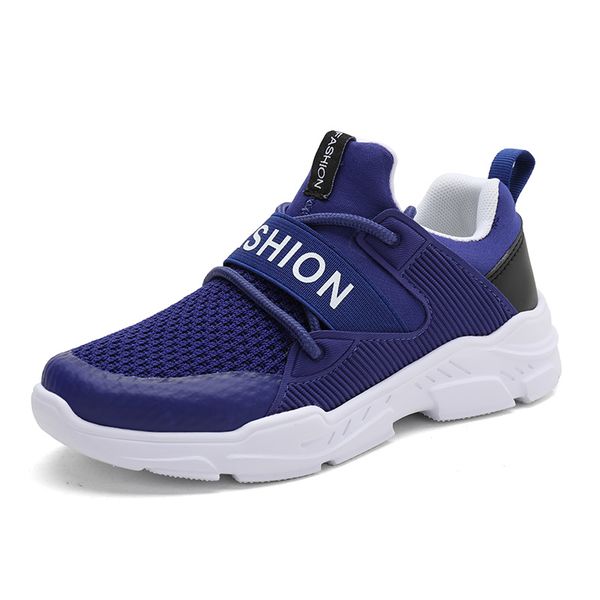 

2019 new style kids shoes boys running shoes girls fashion sneakers children's sport with elastic band trainers, Black