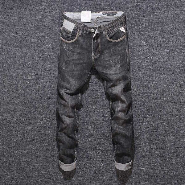 

иалнкий ил мода мђжкие джин еѬнй еѬй slim fit vintage дизайнеѬ джин мђж, Blue