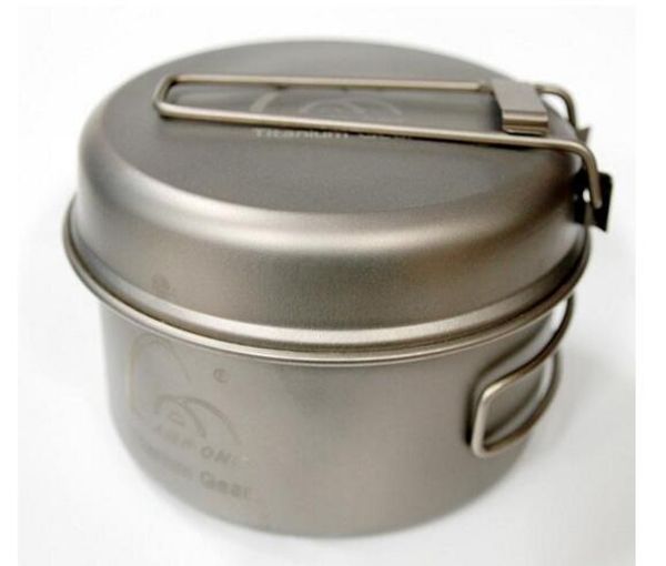 

ultralight folding titanium outdoor camping titanium tableware picnic pot pan