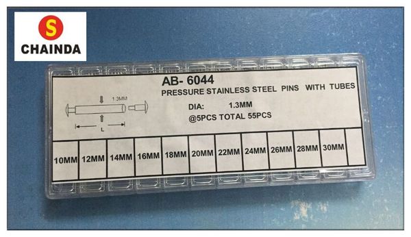 

1 set 1.3mm diameter pressure stainless steel pins with tubes for watch repair