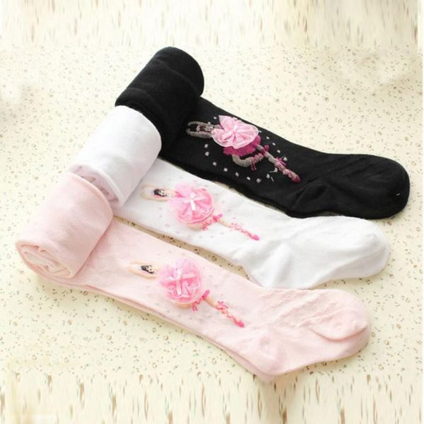 

2017 winter girls elasticity tights cycling pants kids princess printed leggings skinny cotton children trousers babies clothes, Black