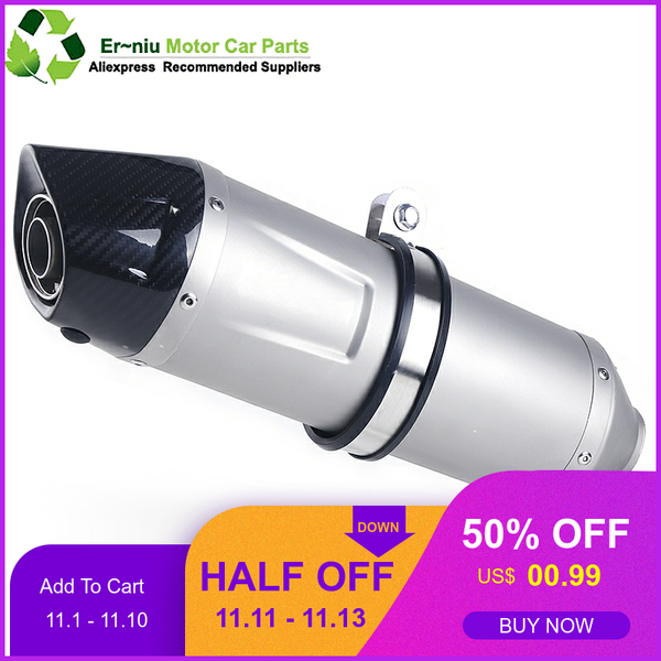 

51mm universal modified escape moto akrapovic exhaust motorcycle scooter dirt bike muffler pipe yzf600 r6 yzf1000 r1 cbr