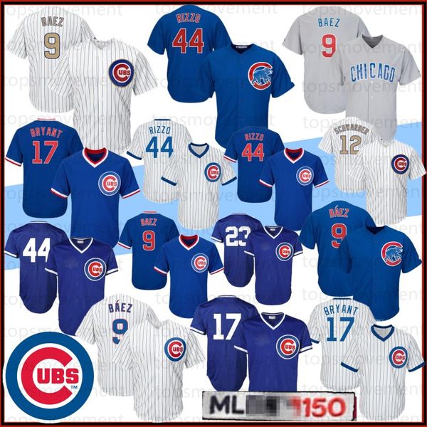 

9 Javier Baez Men Baseball Jerseys Chicago 150th 44 Anthony Rizzo Cubs 12 Kyle Schwarber 17 Kris Bryant 23 Sandberd M-XXXL Stock
