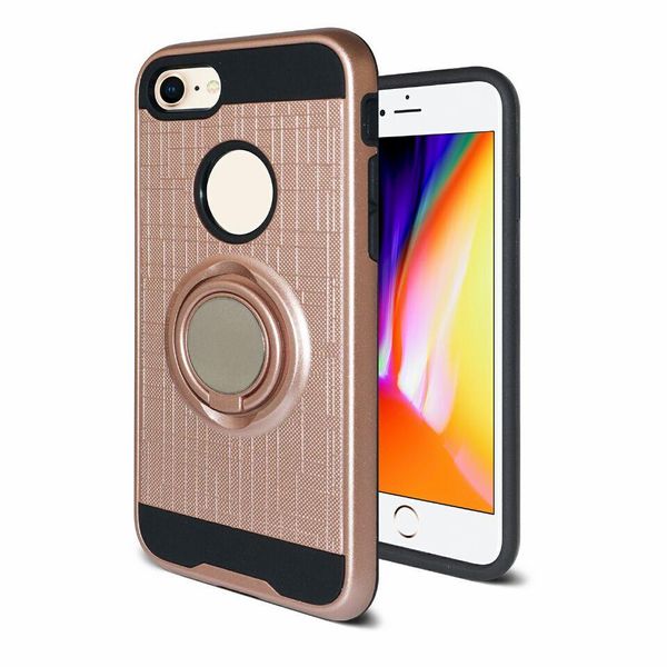 

dual layer pc tpu cover for samsung a6 plus note 9 j7 duo j2 core360 ring smart phone case hybrid armor case
