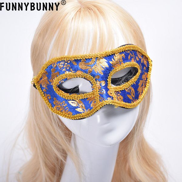 

funnybunny jazz halloween flannel cloth mask flat head men's half face masquerade mask baby birthday party supplies