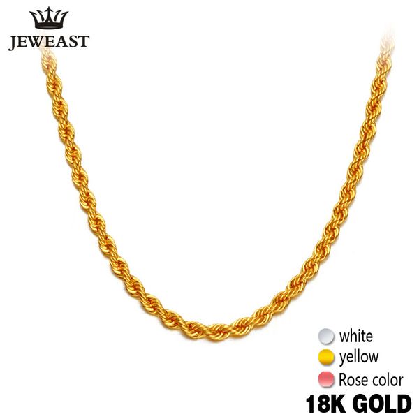 

18k pure gold women's necklace fashion&trendy yellow white rose lady female's chain wedding party diamond-jewelry top, Silver