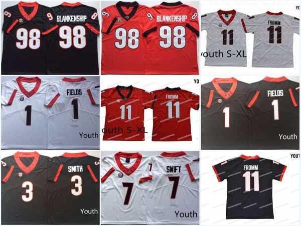 

Youth NCAA Georgia Bulldogs #11 Jake Fromm 1 Fields 7 DAndre Swift 3 SMITH College Football Jerseys IN STOCK Free Shipping