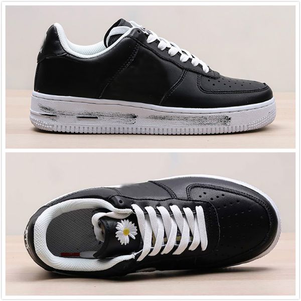 

new peaceminusone x forced 1 07 daisy design skateboard shoes men women black fashion comfortable outdoor trainer sneakers