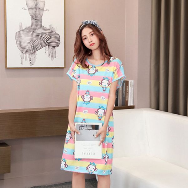 

women milk silk pajamas ladies sweet casual wear cute nightdress summer home service casual pajamas, Blue;gray