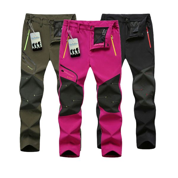 

new women softshell sports trousers,summer outdoor quick dry waterproof mountain camping climbing trekking pants female, Black;green