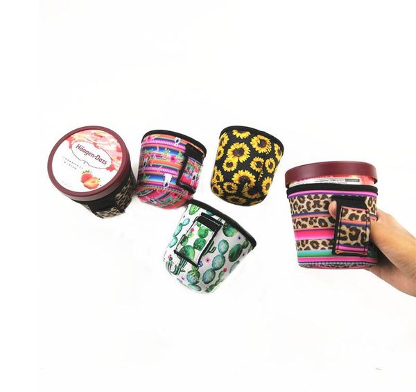

2019 новая мода крышка для банки с мороженым, koozie с леопардовым и кактусовым покрытием из неопрена