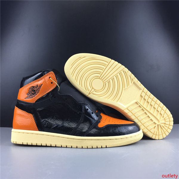 

2019 new basketball shoe 1 1s high og buckle 3.0 shattered backboard orange black designer sports shoes mens baskets outdoor sports sneakers