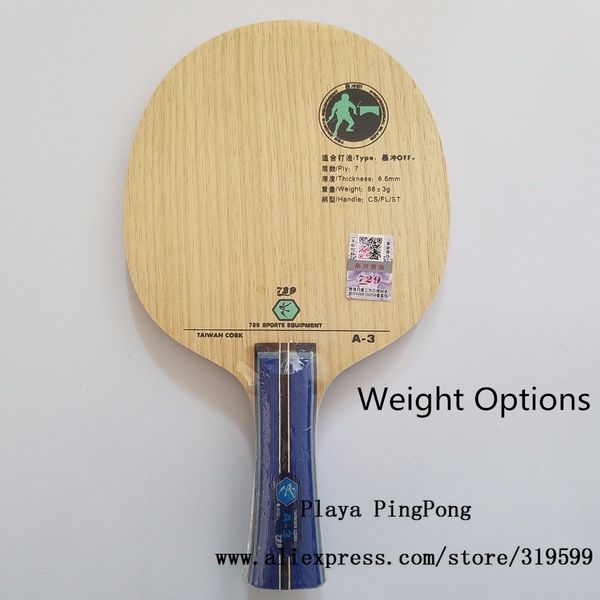 

ritc 729 friendship taiwan cork a3 a-3 (a 3, a3) off+ table tennis blade for pingpong racket