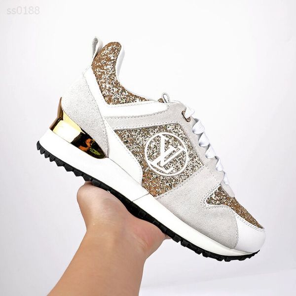 

men luxurys casual shoes women men trainers genuine leather fashion mixed color breathable tennis running shoes original box 36-45, Black