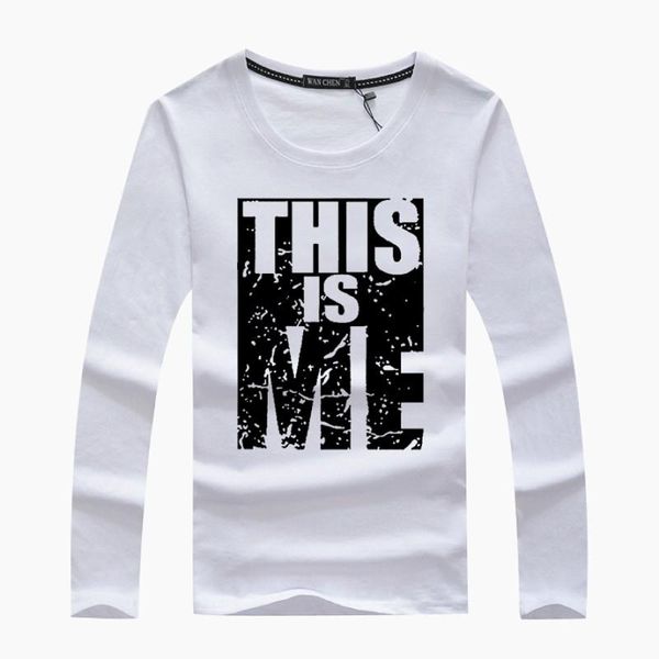 

new men's funny letter printed o-neck cotton t-shirt men long sleeve plus size casual t-shirts male tees shirt size s-5xl, White;black