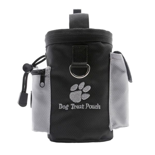 

dog puppy pet travel training walking treat bag feed bait food pouch with poop bags dispenser holder and clip