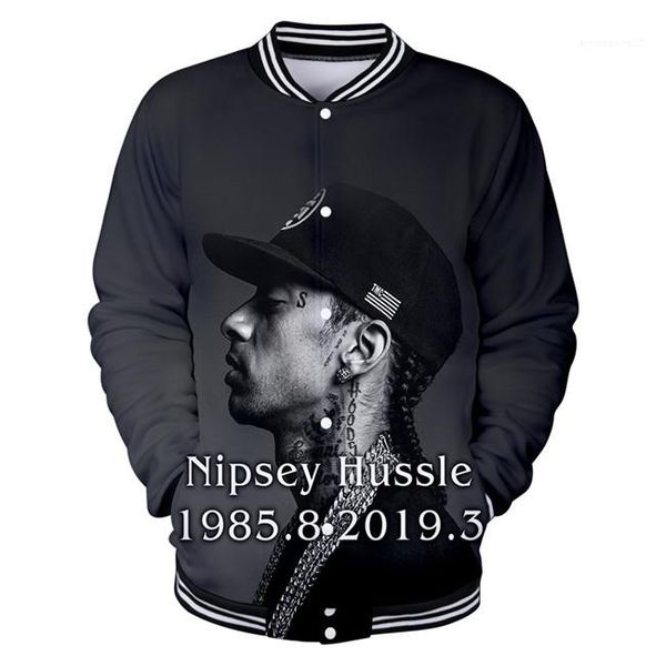

outerwear mens lilpeep rapper baseball uniform mens clothes nipsey hussle mens jackets spring zipper 3d printed rip, Black;brown