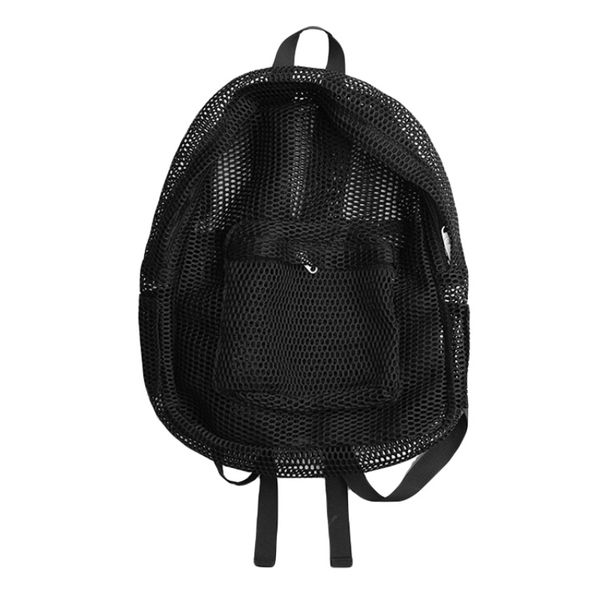 

durable lightweight shoulder pack with padded shoulder straps transparent mesh backpack for gym swim beach travel outdoor sports
