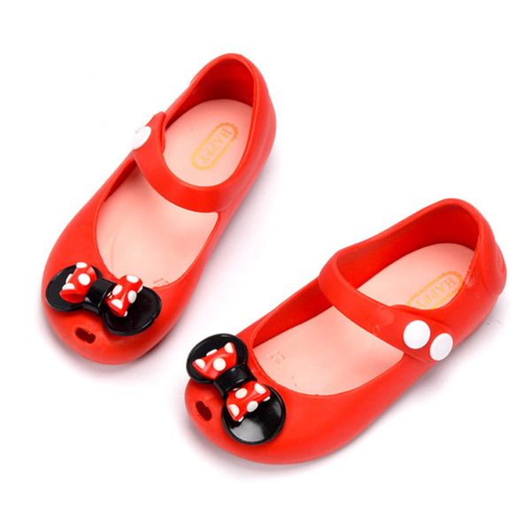 

2020 girl sandals kids jelly sandals children beach shoes non-slip toddler little girl casual shoes size 24-32 candy color, Black;red