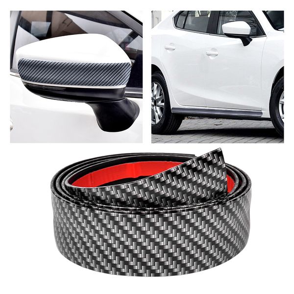 

car interior carbon fiber panel door plate protect cover sticker 6.5ft new