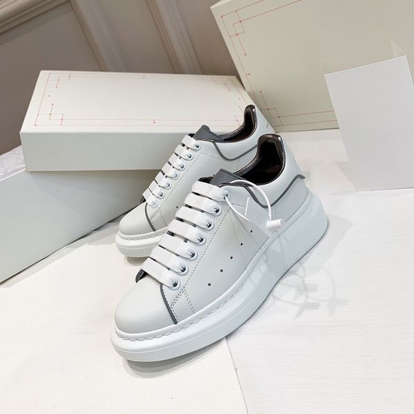 

модные светоотражающие мужские женские туфли белые кроссовки для женщин вулканизация платье обувь весна осень роскошные кожаные платформы же, Black