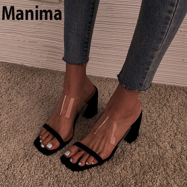 

2020 new summer women's sandals women's shoes women high heels fashion slippers women casual high heel sandals ladies, Black