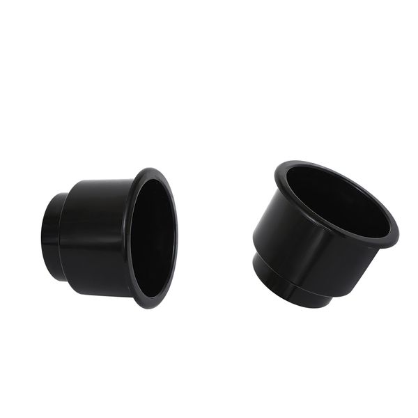 

2 pieces black plastic cup drink installing marine ship rv universal
