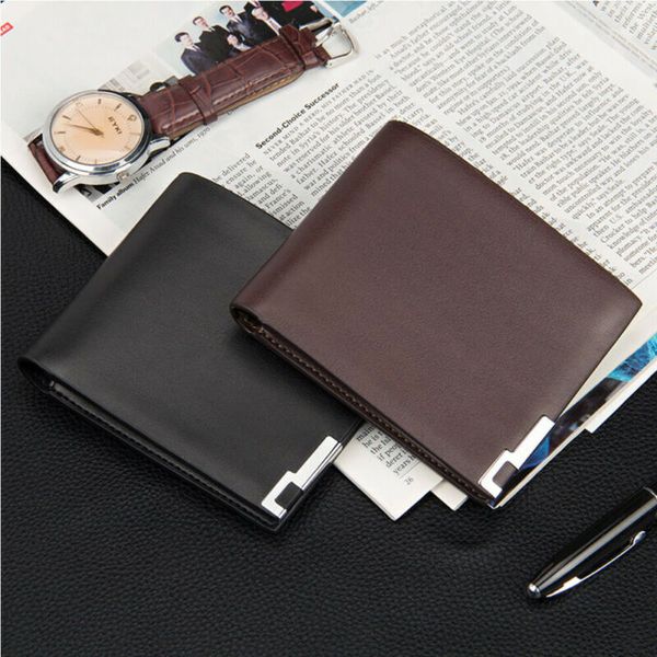 

2019 brand new style fashion men's luxury business wallet card holder man purse coin bag billfold, Red;black