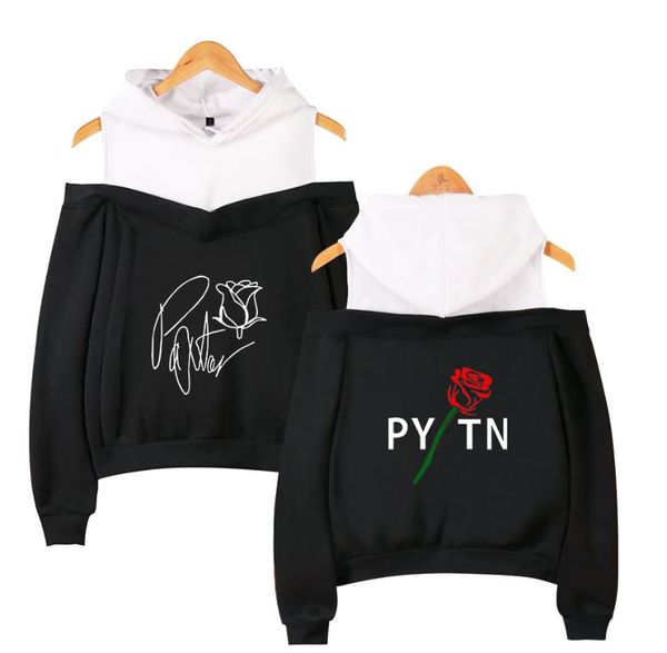 

fashion payton moormeier ladies suspenders sweatshirt women casual off-the-shoulder hoodies street wear black summer clothes