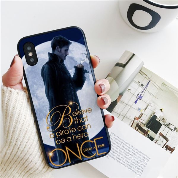 

capa luxury once upon time captain hook cover for iphone 11 pro xs max xr case for iphone 8 7 6s plus 5s se case soft silicone cover.