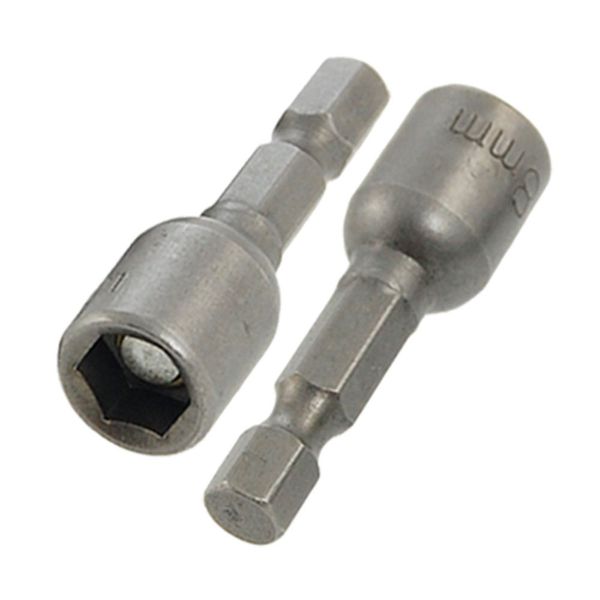 

uxcell 2 pcs 15/64" shank magnetic 5/16" hex socket spanner nut driver bits used in manufacturing assembly systems sale