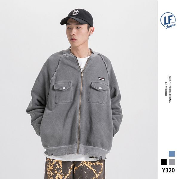 

lawfoo2020 весна и лето новый стиль оригинальный национальные тенденции мужской одежды в японском стиле ретро бейсбол воротник куртки для му, Black;brown