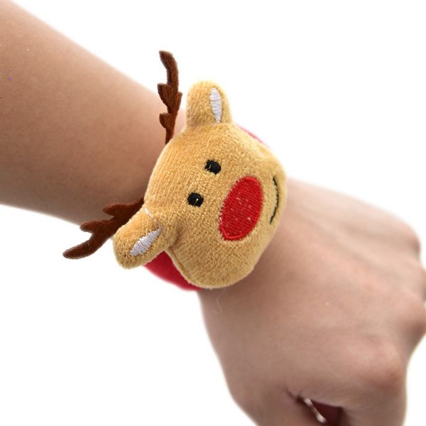 

cloth children christmas style wrap bracelet cute fashion durable flexible slap band safety decoration kids bracelet handband, White