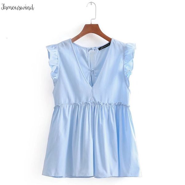 

blouse sweet v neck sleeveless ruffles pleated casual elegant agaric lace blusas back bow tied brand women ls2208, White