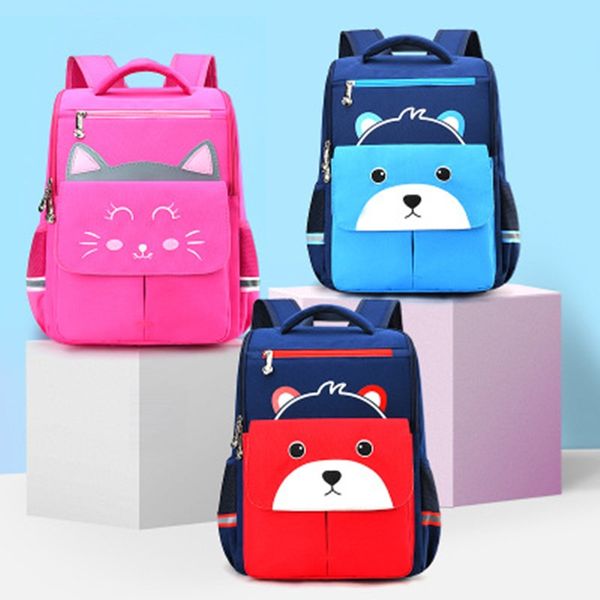

high capacity cartoon cute children's schoolbag primary school grade 1-3-6 boys girls burden-reducing breathable pink backpacks