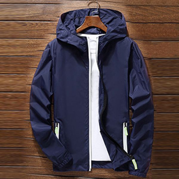 

men's windbreaker jackets male male's zip thin coat 2019 autumn sport outdoor cycling jacket hooded waterproof jackets sportwear, Black;brown