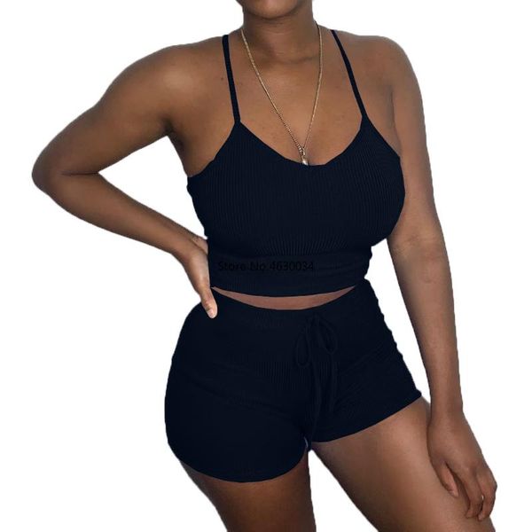 

2020 summer shorts women's set sporting short tank shorts suit two piece set classic tracksuit 4 colors, White