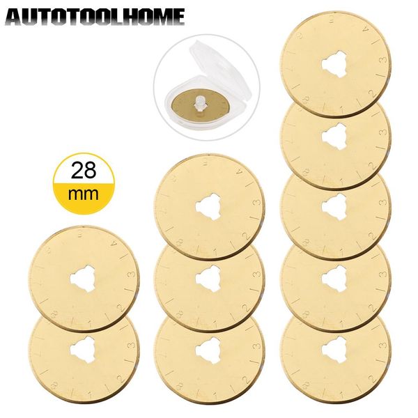 

10pcs titanium rotary cutter blades 28mm 45mm 60mm fabric paper sks-7 quilting sewing supplies for olfa fiskars rotay cutter dsyhh, Black