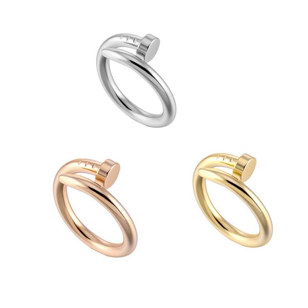 

rose gold rings engraved titanium steel gold silver lover ring for women men cubic zirconia engagement wedding rings, Golden;silver