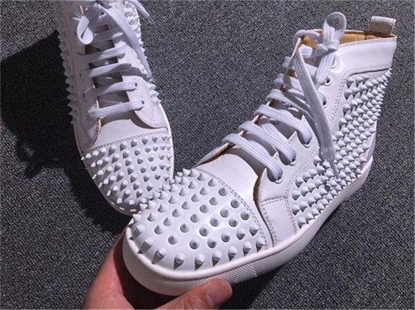 

red bottoms studded spikes outdoor shoes red bottom multi color high brand flats sneaker fashion design party shoes