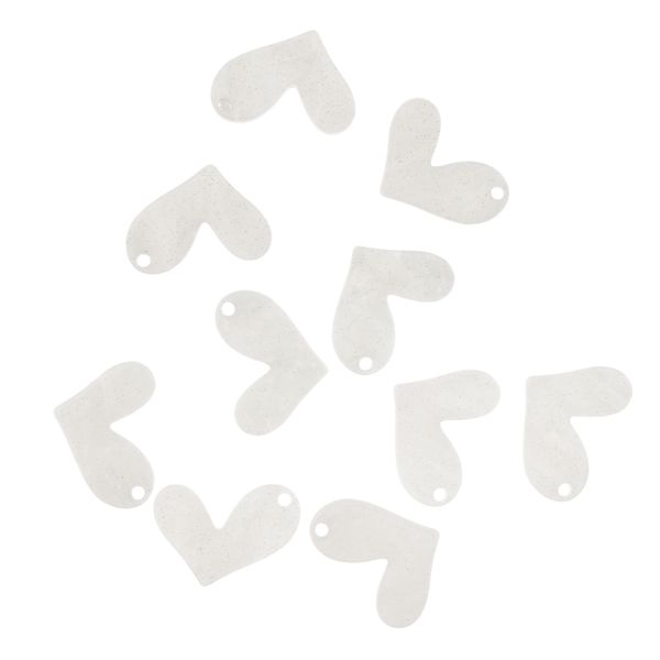 

10 piece leaning heart shape acetate acrylic diy earring, Golden