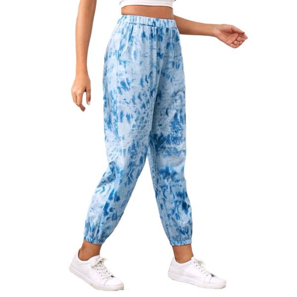 

women's jogger pants new arrival pocket high-waist trousers dye printed casual loose slimming wear bottoms, Black;white