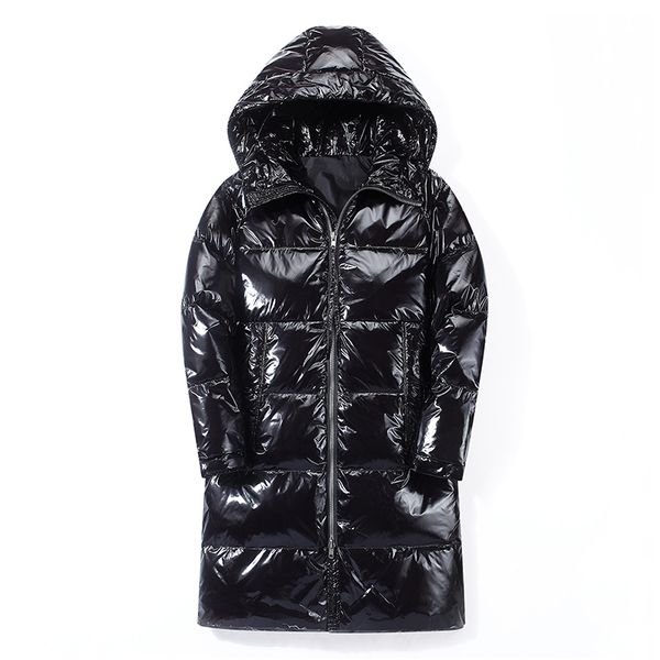 

new clothing down winter jacket coats men business long thick warm winter coat men fashion outerwear warm long coat, Black