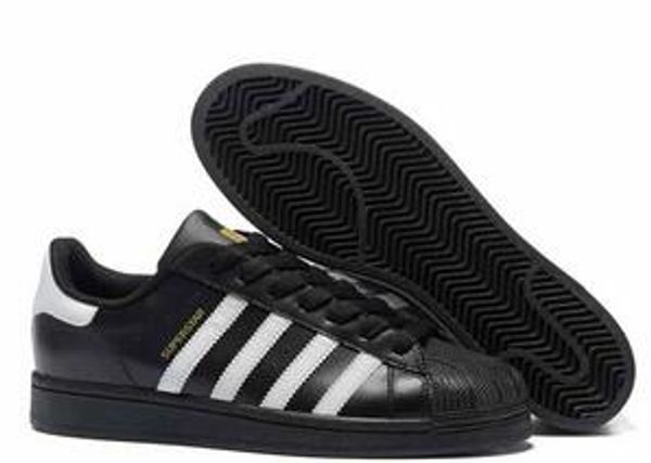 

spring and autumn fashion men women original superstar super shoes golden skateboarding smith shoes flat shoes, Black