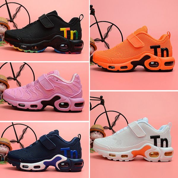 

2019 new designer kids sport shoes kpu running shoes toddler boys tn trainers tennis chaussures children authentic sneakers