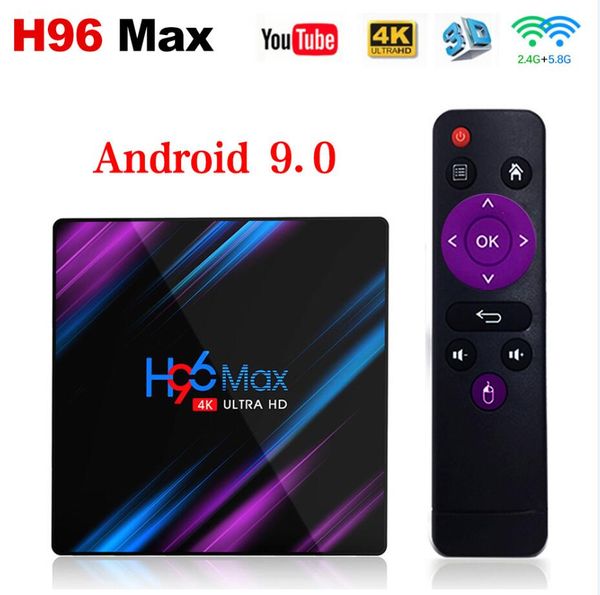 

h96 max android 9.0 tv box 2g16g 4g32g 4g64g rk3318 2.4g/5g dual wifi smart tv box