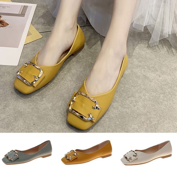 

pump lady's vintage spring summer shoes fashion square toe shallow casual single shoes soft leisure comfortable work, Black